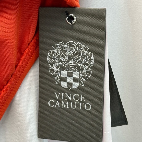 Vince Camuto Tie Waist Bikini Bottom - Red Sunset - size Medium - Picture 6 of 7